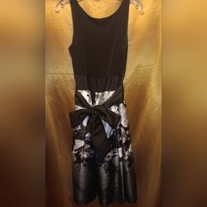 Black Floral Ombré Dress